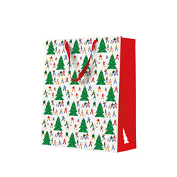 TORBA PAPIEROWA W CHOINKI 33 X 26 X 13 CM