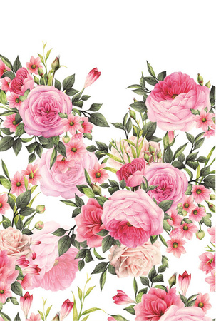 OBRUS PAPIEROWY RÓŻE KWIATY 120 X 180 CM 