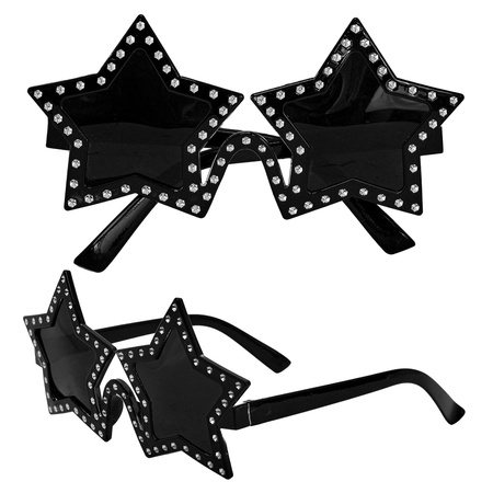 OKULARY GWIAZDY CZARNE 