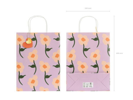 TOREBKA NA PREZENTY KWIATY 10x24x32 cm