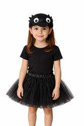 ZESTAW KRUK: CZARNA SPÓDNICZKA TUTU + CZAPKA FILCOWA KRUK