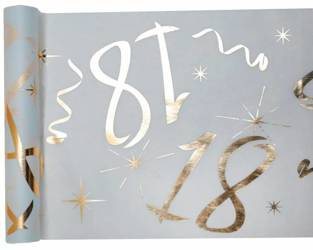 BIEŻNIK BIAŁY 18 URODZINY 30 X 500 CM