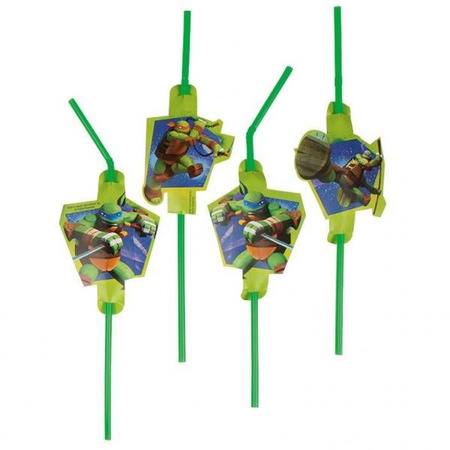 SŁOMKI PLASTIKOWE ŻÓŁWIE NINJA