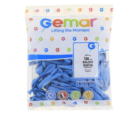 BALONY METAL- BŁĘKITNE 13 CM 100 SZT.