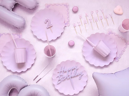 KUBECZKI PLASTIKOWE FALBANKA 220 ML FIOLET 4 SZT