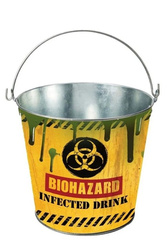WIADRO BIOHAZARD METALOWE 19X23 CM