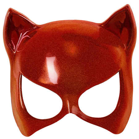 MASKA KOTA CZERWONO-POMARAŃCZOWA DAMSKA