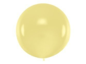 BALON LATEKSOWY  PASTELOWY 1 M OKRĄGŁY KREMOWY