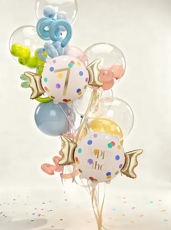 BALON FOLIOWY CUKIEREK 7 CYFRA 61 X 37 CM