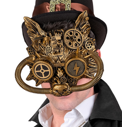 MASKA ZŁOTY WILK STEAMPUNK