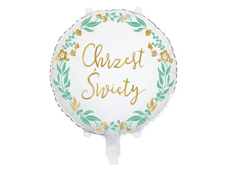 BALON FOLIOWY CHRZEST ŚWIĘTY 45 CM