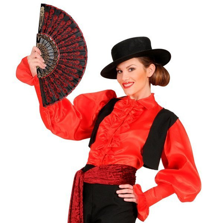 WACHLARZ HISZPAŃSKI CZARNO-CZERWONY