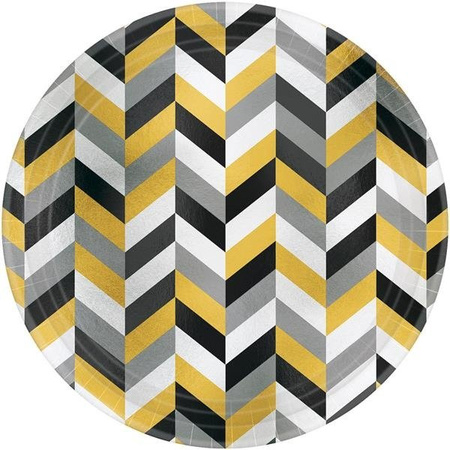 TALERZYKI PAPIEROWE ZYGZAKI 27 CM