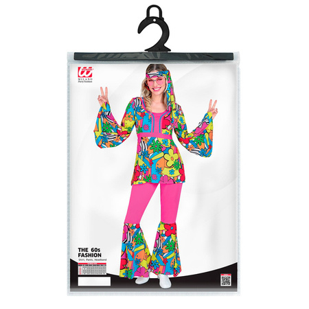 STRÓJ DAMSKI GROOVY RÓŻOWY KWIATY