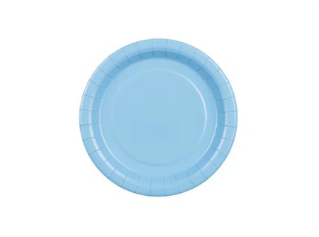 TALERZYKI PAPIEROWE JASNY NIEBIESKI 18 CM 6 SZT