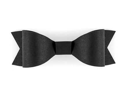 DEKORACJE PAPIEROWE KOKARDKI CZARNY 6 SZT.