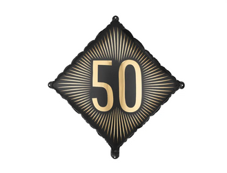 BALON FOLIOWY 50 CYFRA 46 X 46 CM ROMB