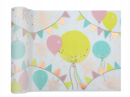 BIEŻNIK URODZINOWY HAPPY BIRTHDAY BALONIKI 28X300 CM