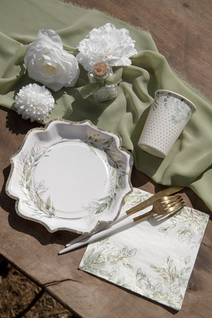 ZESTAW GAŁĄZKI ZIELONO-ZŁOTE 3 ELEMENTY 