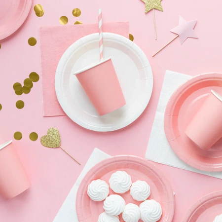 KUBKI RÓŻOWE 220ML 6SZT.