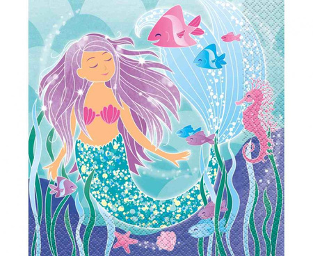 #ZSE Serwetki papierowe Mermaid (syrenka), 16 szt.