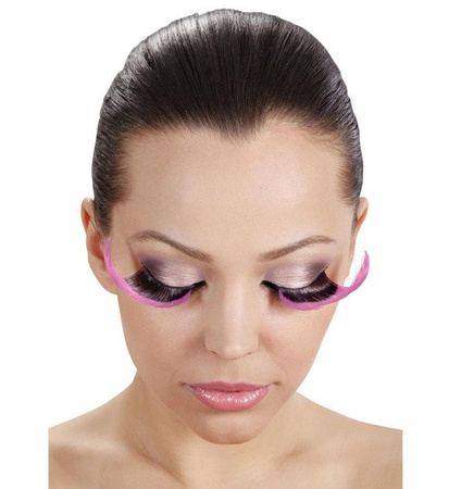 RZĘSY CZARNO-RÓŻOWE