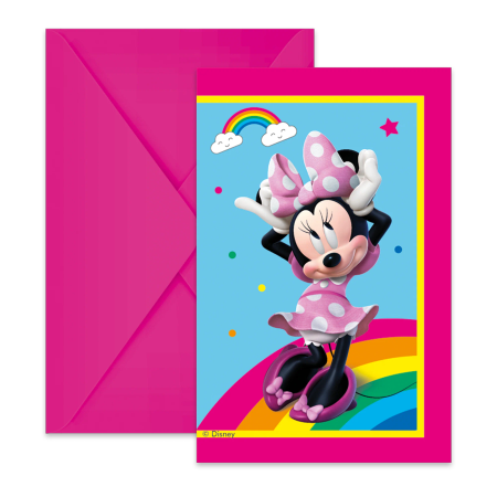 ZAPROSZENIA URODZINOWE MINNIE 6 SZT DISNEY