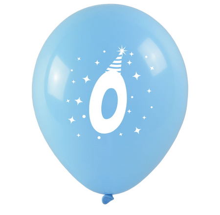 BALONY LATEKSOWE URODZINOWE 0 CYFRA 3 SZT 28 CM 