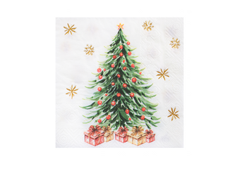SERWETKI PAPIEROWE ŚWIĄTECZNA CHOINKA 25 CM 20 SZT