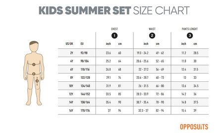 ZESTAW LETNI DZIECIĘCY PALMY OPPOSUITS