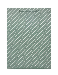 TORBA PAPIEROWA PASKI SZARA 32 X 26 X 10 CM