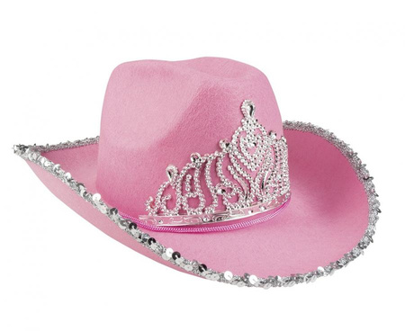Kapelusz kowbojski z koroną, różowy kowbojki western
