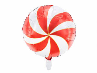 BALON FOLIOWY CUKIEREK 35 CM CZERWONY