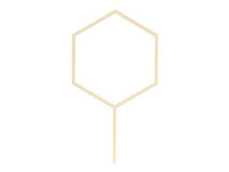 TOPPER DREWNIANY HEKSAGON, 24 CM