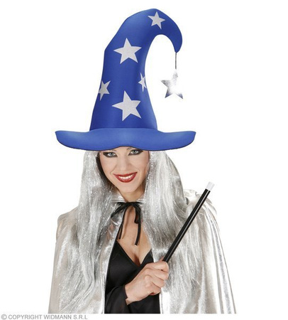 CZAPKA MAGA NIEBIESKA W GWIAZDY