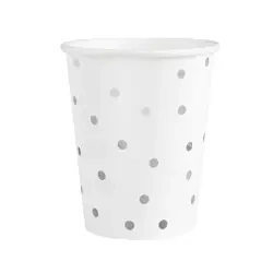 KUBECZKI W SREBRNE KROPKI 6SZT