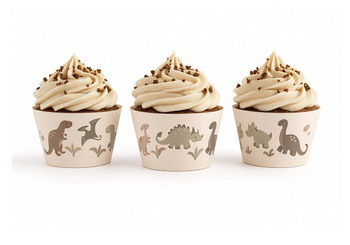 PAPILOTKI NA BABECZKI DINOZAURY 6 SZT