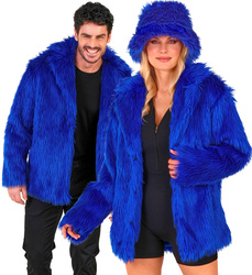 STRÓJ KURTKA FUTERKO NIEBIESKIE