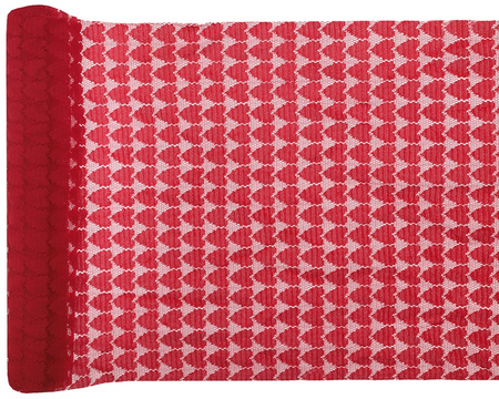 BIEŻNIK KORONKOWY CZERWONY SERCA 28 X 250 CM 
