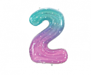 BALON FOLIOWY CYFRA 2 KOSMOS 78 CM