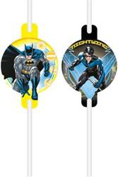 SŁOMKI PAPIEROWE BATMAN ROGUE RAGE 4 SZT.