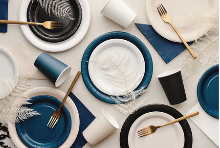 KUBECZKI PAPIEROWE CZARNE 250ML 6 SZT