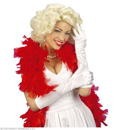 SATYNOWE RĘKAWICZKI BIAŁE 42cm