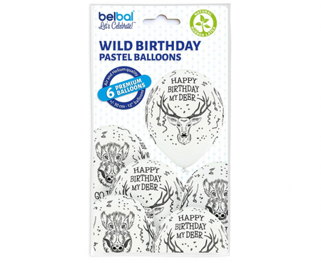 BALONY WILD BIRTHDAY 6 SZT