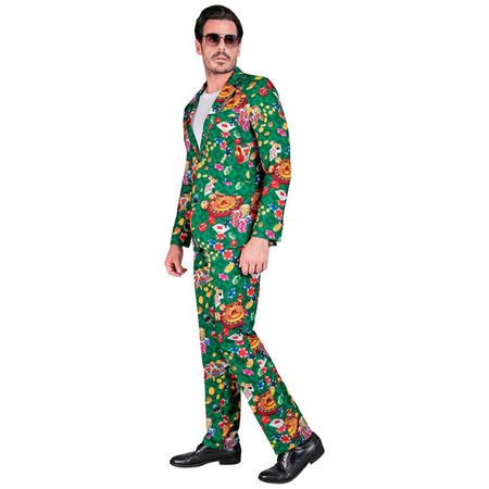 Strój garnitur z nadrukiem w stylu kasyna gracz ruletka