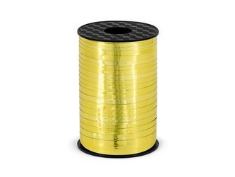 WSTĄŻKA PLASTIKOWA ZŁOTA 5mm/225m