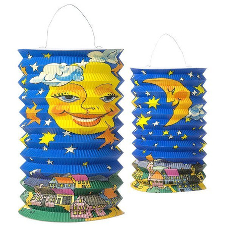 ZESTAW PAPIEROWE LATARNIE Z KSIĘŻYCEM 2 SZT