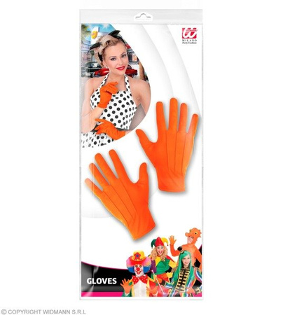 RĘKAWICZKI KLAUNA POMARAŃCZOWE