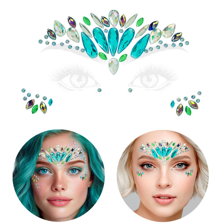 NAKLEJKI SAMOPRZYLEPNE NA TWARZ SYRENA 