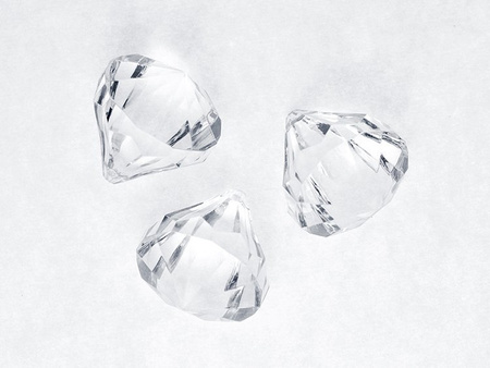 Zawieszki Diamenty, bezbarwny, 31 x 37mm (1 op. / 5 szt.)